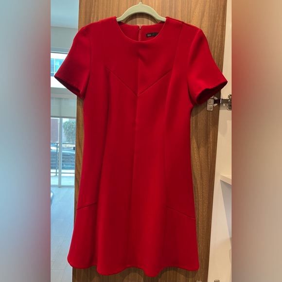 Red business casual dress - Picture 3 of 6